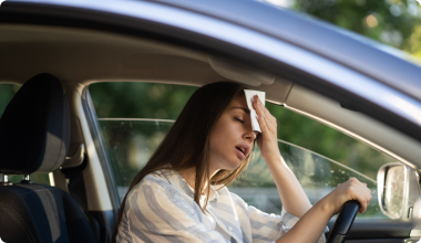 Person in a hot car